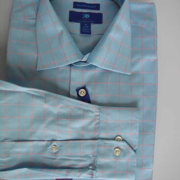 NWT Egara Blue & Pink Long Sleeve Shirt - Picture 4 of 7